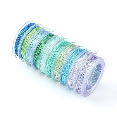 10 Rolls 3-Ply Metallic Polyester Threads MCOR-YW0001-03D-1