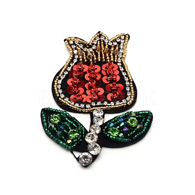 Computerized Embroidery Cloth Iron On/Sew On Patches AJEW-WH0251-08-1