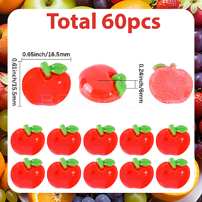 60Pcs Resin Decoden Cabochons CRES-SP0001-24-1