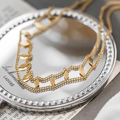 Rhombus Hollow Diamond 304 Stainless Steel Choker Necklaces FS-WGEDF7A-01-1