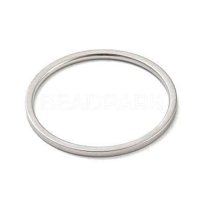 Non-Tarnish 304 Stainless Steel Simple Plain Band Finger Ring for Women Men RJEW-F152-05P-C-1