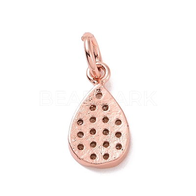 Brass Micro Pave Cubic Zirconia Pendants KK-I614-064RG-1
