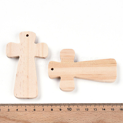 Natural Pine Wood Big Pendants WOOD-N016-54A-1
