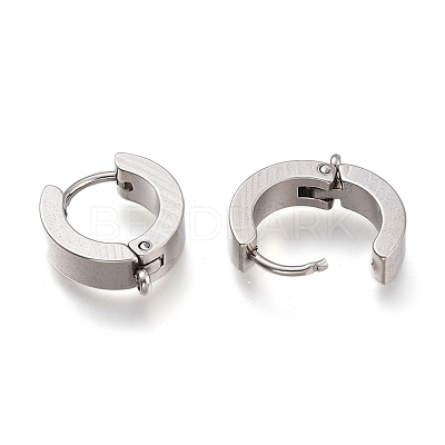 Tarnish Resistant 201 Stainless Steel Huggie Hoop Earrings Findings STAS-A167-01B-P-1