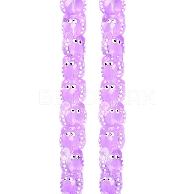 Transparent Glass Beads Strands LAMP-L078-010D-1