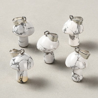 Natural Howlite Pendants GG-CBAA0EE-05P-24-1