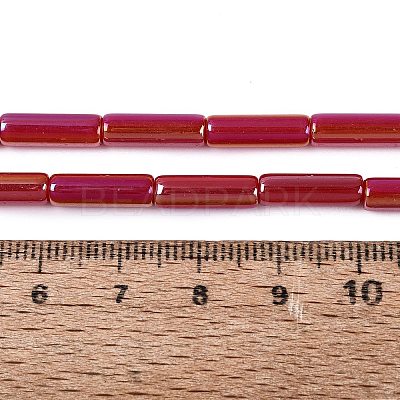 Electroplate Imitation Jade Glass Beads Strands EGLA-Q132-02A-A03-1