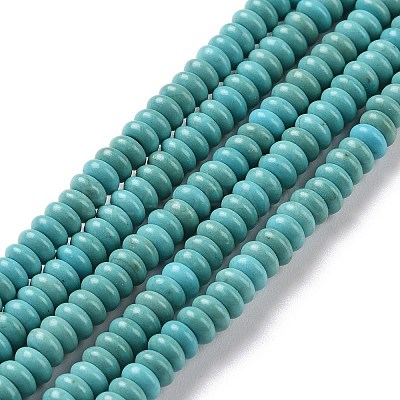 Synthetic Turquoise Bead Strands G-P286-05-4mm-01-1