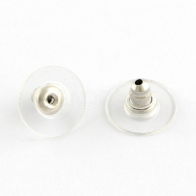 304 Stainless Steel Bullet Clutch Earring Backs A-STAS-Q189-02-1