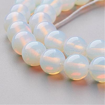 16 inch long Opalite Loose Beads GSR8mmC081-1