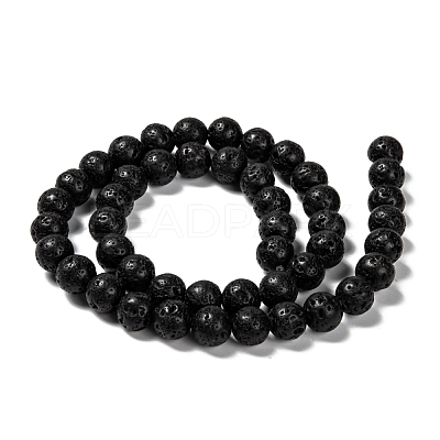 Natural Lava Rock Beads Strands X-G-M169-8mm-03-1