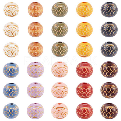60Pcs Wood Beads WOOD-TA0002-79A-1