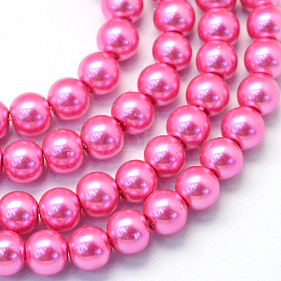 Baking Paint Glass Pearl Round Bead Strands HY-Q003-10mm-54-1