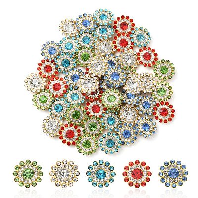 50Pcs 5 Colors Sew on Rhinestone RGLA-YW0002-03-1