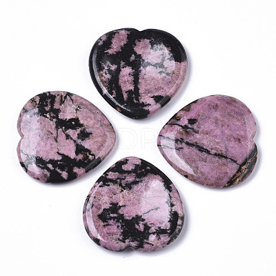 Natural Rhodonite Thumb Worry Stone G-N0325-01B-1