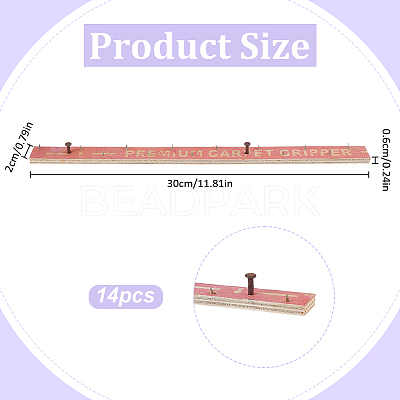 14Pcs Wood Tufting Frame Tack Strip DIY-WR0005-53-1