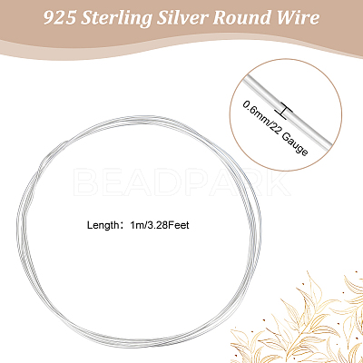 1M 925 Sterling Silver Wire STER-BBC0002-13-1