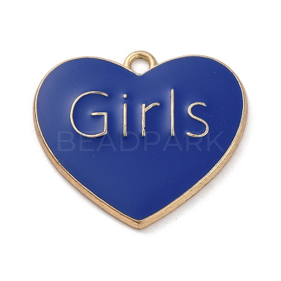 Alloy Enamel Pendants ENAM-M009-02B-04G-1