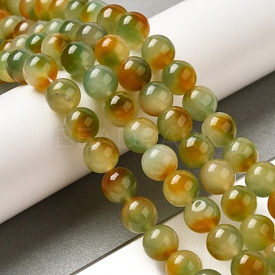 Natural Dyed White Jade Beads Strands G-M402-C04-11-1