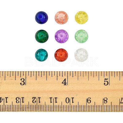 180Pcs 9 Colors Spray Painted Crackle Glass Beads Set CCG-FS0001-03-1