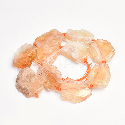 Natural Citrine Beads Strands G-S268-07-1