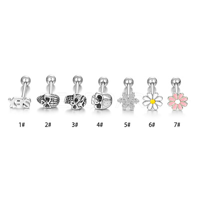316L Surgical Stainless Steel Tongue Rings WGBFDF9-04-1