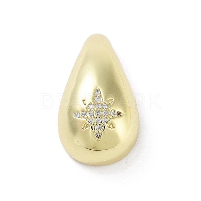 Rack Plating Brass Micro Pave Clear Cubic Zirconia Pendants KK-H474-18G-11-1