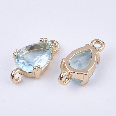 Transparent Glass Links connectors X-GLAA-T007-18H-1