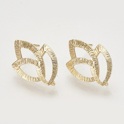 Brass Stud Earring Findings KK-T027-99G-1