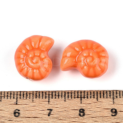 Glazed Porcelain Beads PORC-I028-02E-01-1