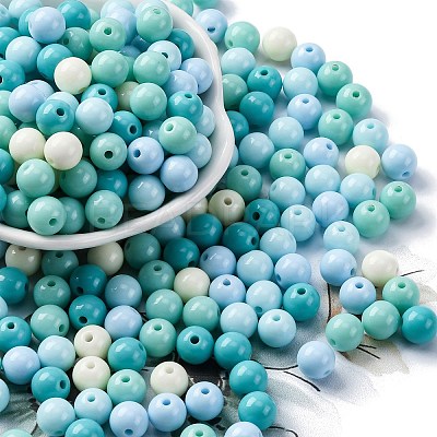 Opaque Acrylic Beads SACR-Q004-02B-1