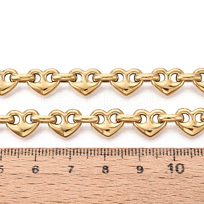 304 Stainless Steel Heart Link Chains CHS-Q009-03G-01-1