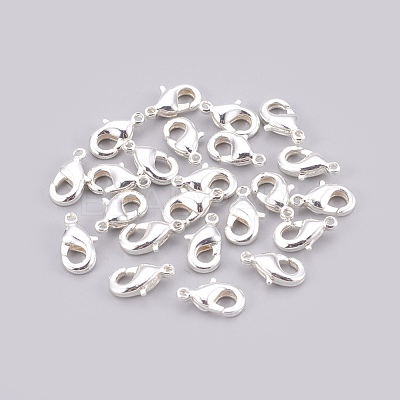 Brass Lobster Claw Clasps X-KK-T014-121S-1