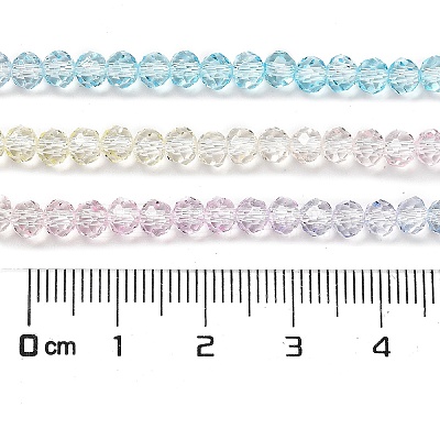 Transparent Painted Glass Beads Strands X1-DGLA-A034-T4mm-A21-1