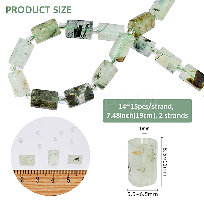 2 Strands Natural Prehnite Beads Strands G-FH0002-37-1