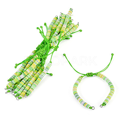 Handmade Polymer Clay Heishi Bead Bracelet Making AJEW-TAC00081-1