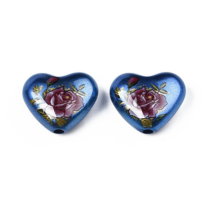 Spray Painted Opaque Acrylic Beads SACR-S305-28-D03-1