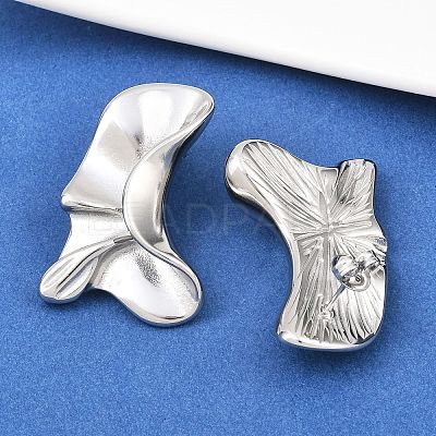 304 Stainless Steel Nuggets Stud Earrings LS-EJEW-K268-77P-1