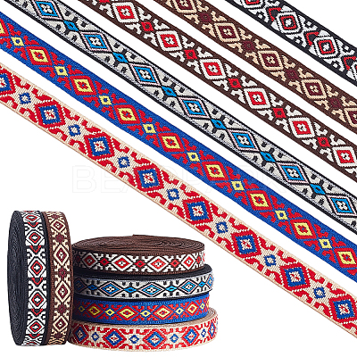 Ethnic Style Embroidery Polyester Ribbons OCOR-GA0002-38-1