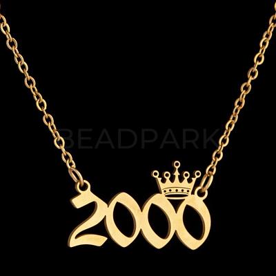 Crown Birth Year 201 Stainless Steel Pendant Necklaces for Women FS-WG4E8F2-21-1