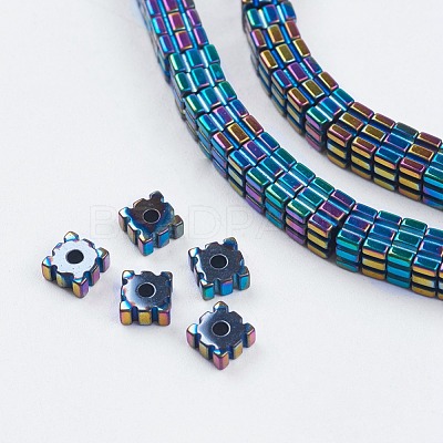 Electroplate Non-Magnetic Synthetic Hematite Beads Strands G-F562-02-B02-1