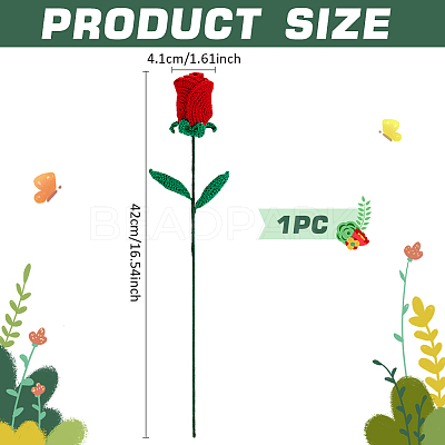 Flower Cotton with Iron Knitted Costume Ornament Accessories DIY-WH0570-09C-1