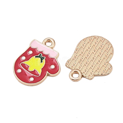 Christmas Alloy Enamel Pendants FIND-I067-02KCG-09-1