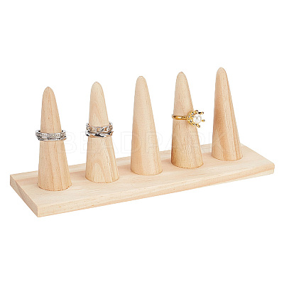 Wood Ring Display Stands ODIS-WH0001-42-1