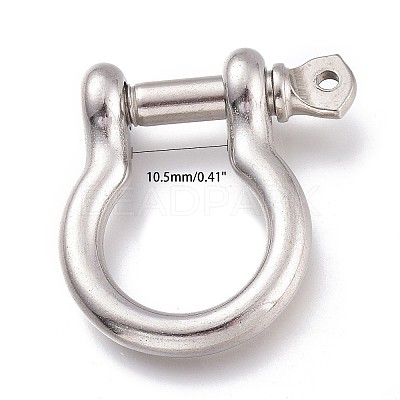 Tarnish Resistant 304 Stainless Steel D-Ring Anchor Shackle Clasps STAS-Z017-15P-01-1