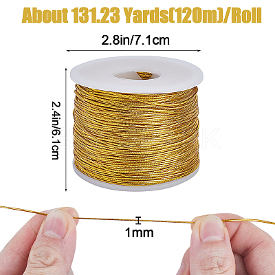 1 Roll Round Polyester Elastic Cord EW-GF0001-03B-1