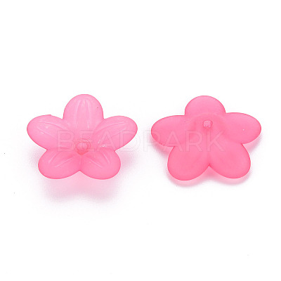 Frosted Acrylic Bead Caps X-MACR-S371-08A-1
