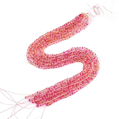 Baking Paint Transparent Glass Beads Strands LS-DGLA-A035-T4mm-A12-1