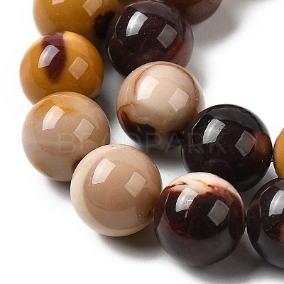 Round Natural Mookaite Gemstone Bead Strands G-J333-06-12mm-1