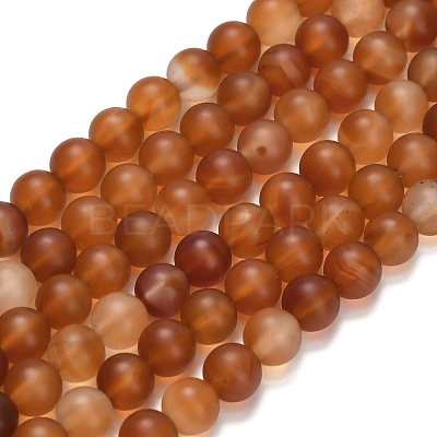 Natural Carnelian Beads Strands G-L642-G01-6mm-1